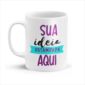 CANECA BRANCA DE CERÂMICA 325ML PORCELANA     