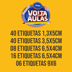 KIT 01 - Etiqueta Escolar Adesivo Vinil     